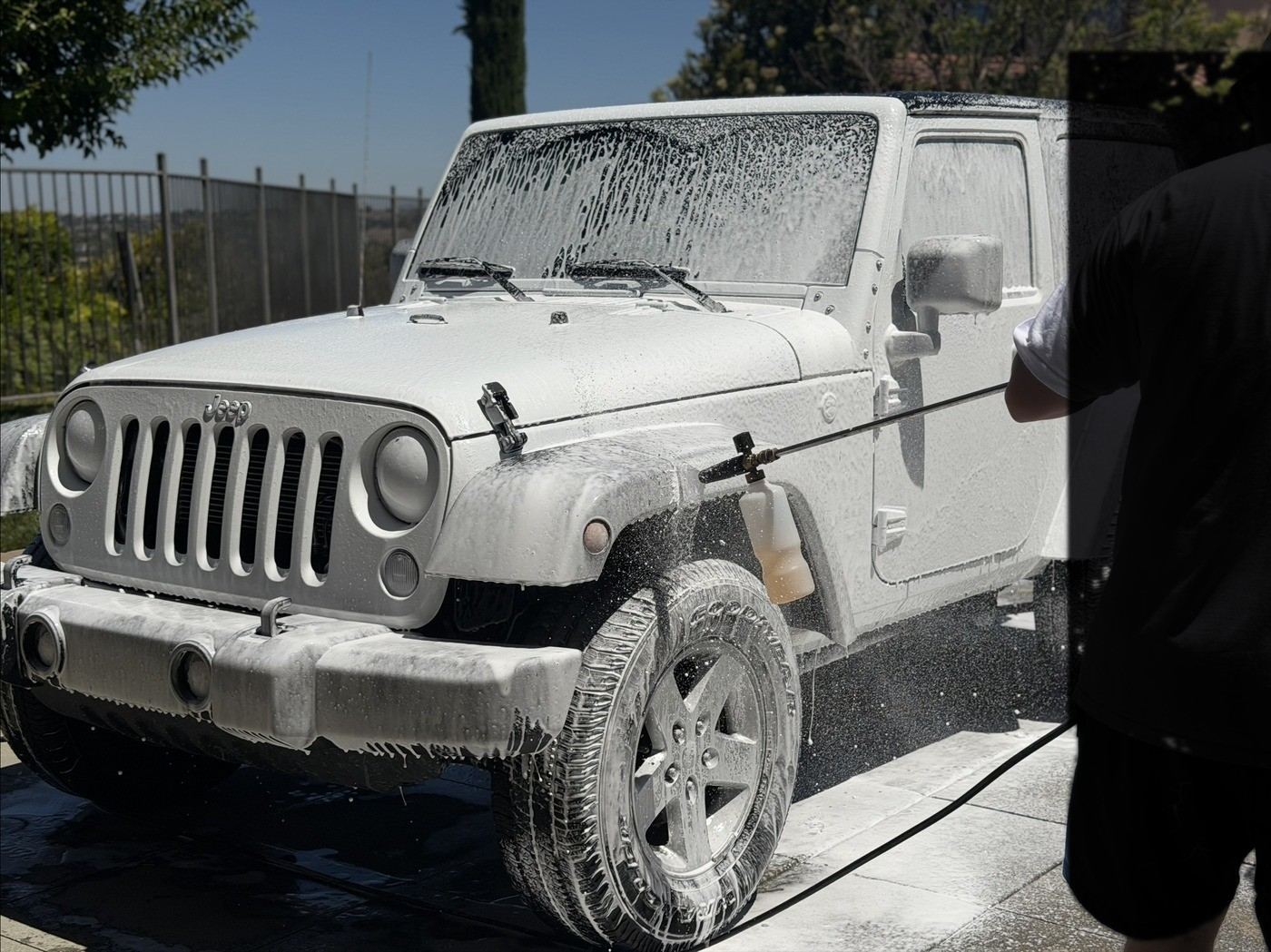 Navarro exterior wash and wax before and after